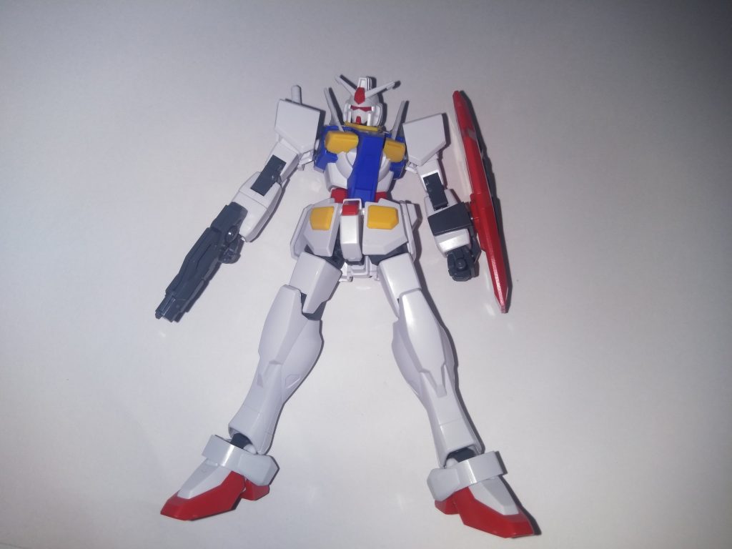 正面Oガンダム レビュー  飛ばしてオッケー良かったところスタイルが良い太陽炉と粒子タンクが選べる目つきがキツくかっこいい!ガンダムの現代?アレンジ2009年発売安い!劇中のポーズは再現できる色分けは良い(シール込み)可動域が十分イケメン!悪かったところビームガンがプラプラするシールドの取り付け場所がなんか違うサイドスカートがゆるい(個体差?)腕関節が少し硬い(個体差?)モールドが少ないこんな感じでした!とはいえ素組でもうかっこいいのでHGの中ではすごく優秀です!レビュー終わり