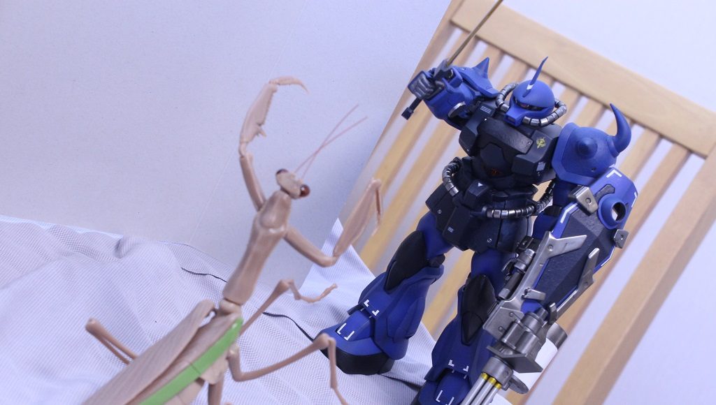 最後に、カマキリと激闘を繰り広げるグフ・カスタム