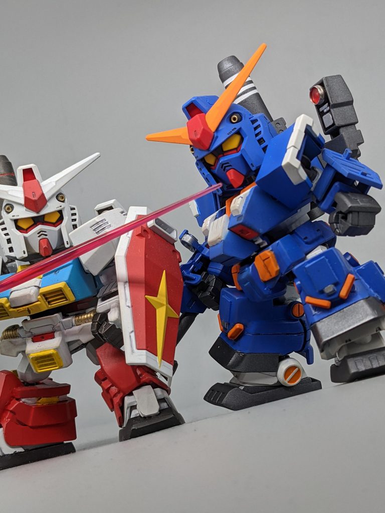 以前制作したパーフェクトガンダムとともにコレやりたくて✨😌✨とすると次は赤いアイツも作んなきゃですね😅