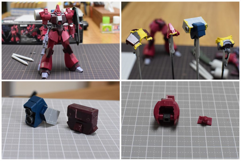 延長や形状変更、バックパックの追加、いかり肩への工作など。