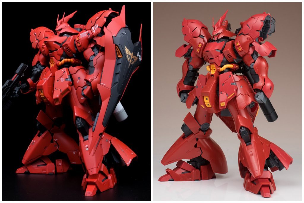 素組との比較。 素組からして完璧な格好良さなので自分の技量ではあまり違いが出せないのが残念ポイントです。最後まで見ていただきありがとうございました!