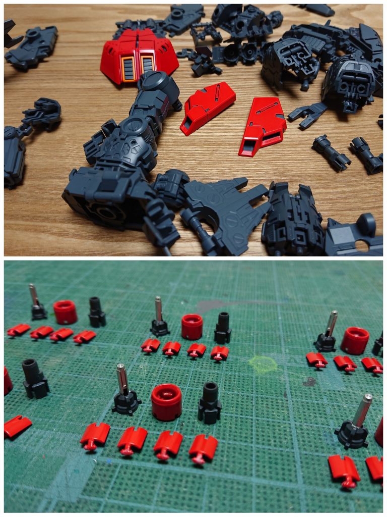 塗装に関しては1/144なのに部品数が多くて途中何度も心が折れそうになりました。