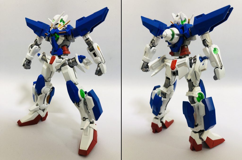 全身に、腕を使わずに展開可能な武装を数多く備える。これらを膨大な粒子供給によって同時に運用する、一騎当千の機体として設計された。引き換えに機体重量や粒子消費量が増加しており、トランザムを使用すると稼働時間が著しく短縮されてしまう。そこで機動力の補強と粒子の補給を目的とした、専用の支援機が製作された。その関係で擬似太陽炉に由来するGN粒子にも対応しており、全身のコンデンサや刀身には供給された粒子の色がそのまま反映される。……という設定のガンプラバトル用機体。コンセプトはそのものズバリ「ぼくのかんがえたさいきょうのガンダム」で。