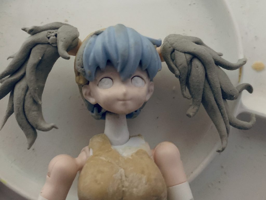 ツインテールを作り直し…