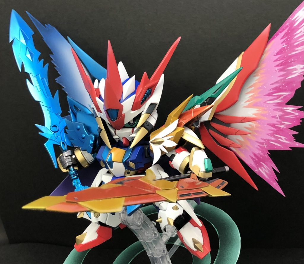 干渉しまくりでほぼ可動しません。嵐虎剣はなんちゃってキャンディー塗装です。