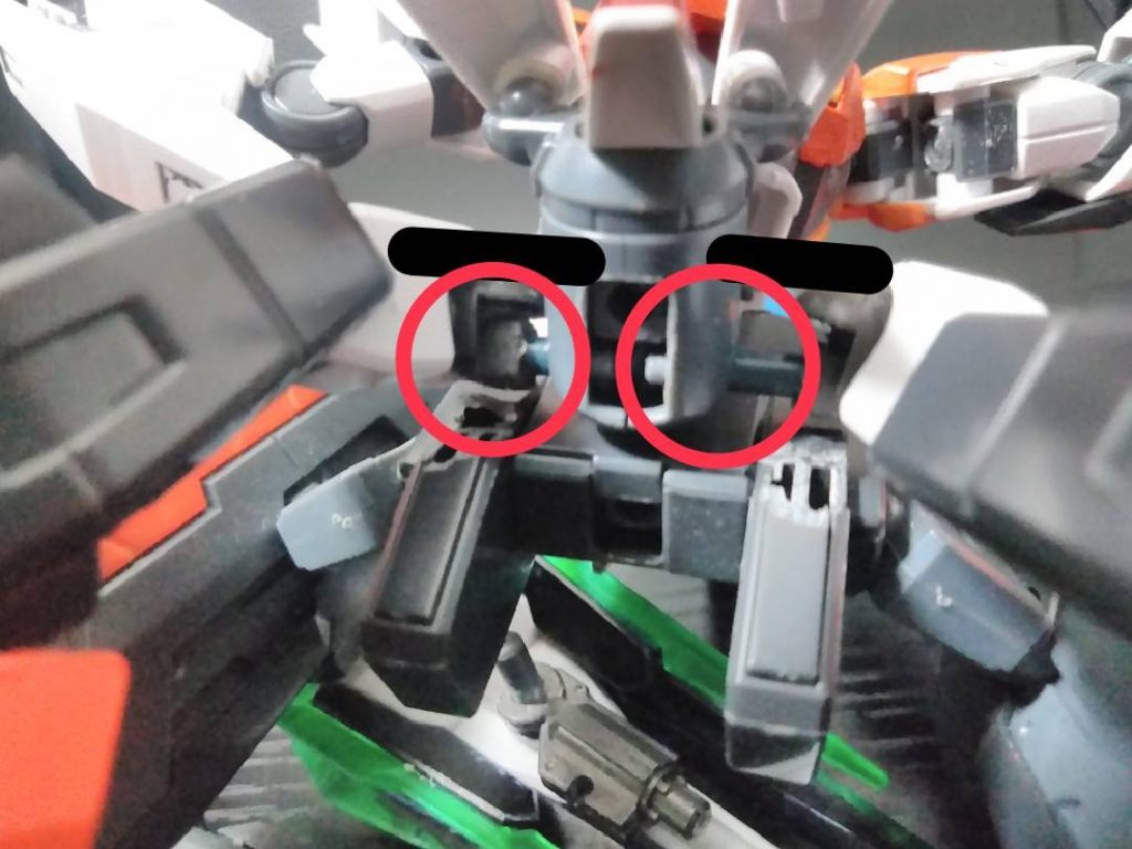 ハルート最終決戦仕様の足の重さによって折れたぞ!機転を効かせた修理で解決…と思いきや足が干渉する!仕方なく