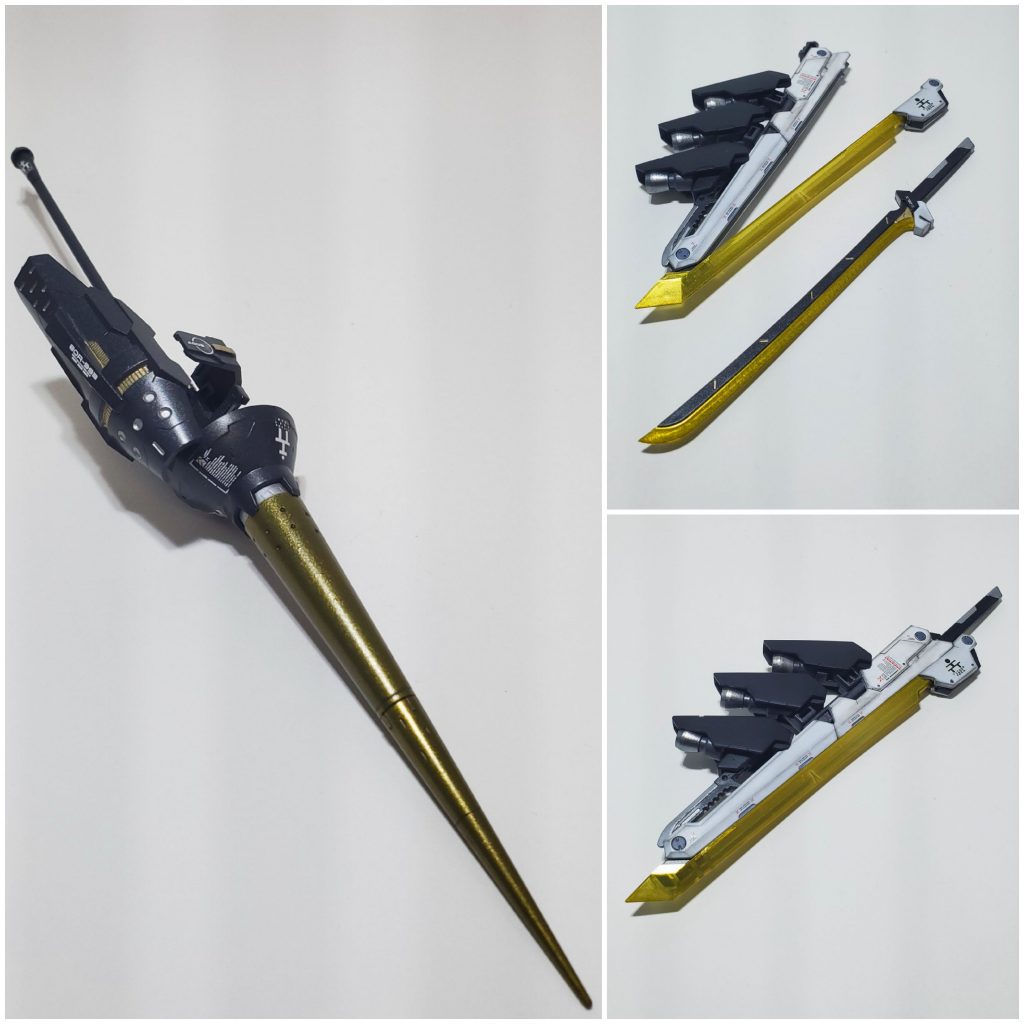 近接武装は大型ショットランサー、ブーステッドソード、刀の3種を用意しました。オルフェンズといえばでかい武器で殴るイメージです。