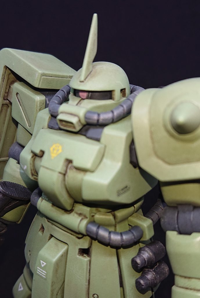 本体色がライトグリーン一色なので塗装は楽でした。