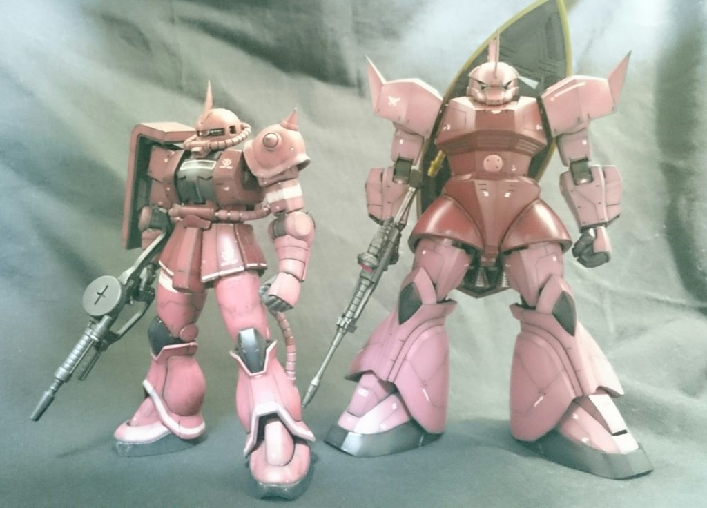 前回のシャアザクと。 