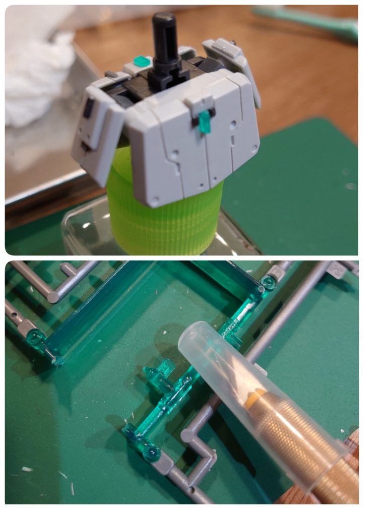 クリアパーツが、以外に柔らかくて白化せずに加工できた為、今後はディテールアップに使えそう(☞ﾟ∀ﾟ)☞