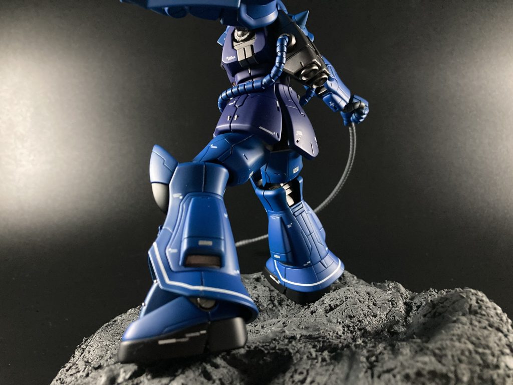 脇下のディテールはプラ板足裏のディテールなども追加で掘りました詳しくは動画へ