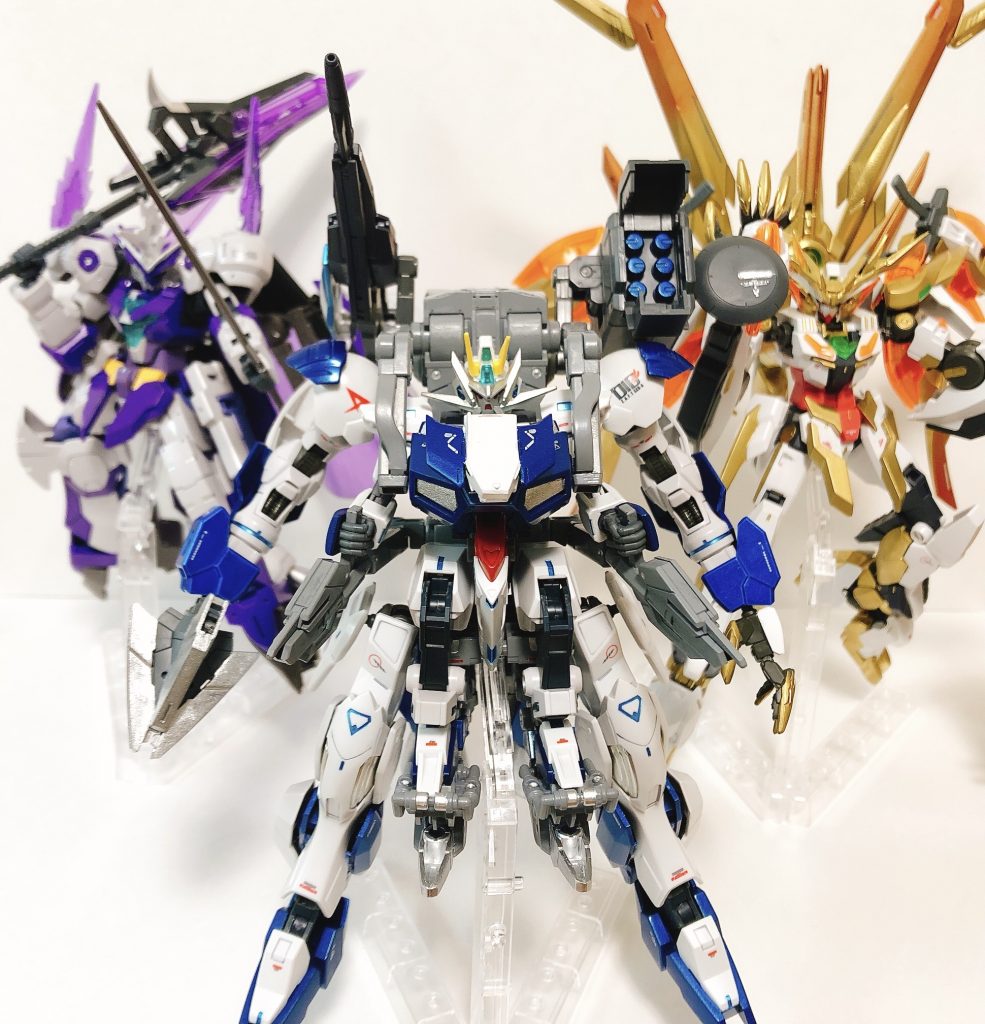 これまでのコアガンダム改造シリーズと並べて〆いや〜コアガンダム、やっぱり良い機体ですね!途中、いろいろと寄り道しましたが、当初の予定通り大分ジャンクパーツを減らせましたw満足いく機体が作れて大満足です(^^)/ガンダムの可能性は無限大!次は何作ろうかな〜♪