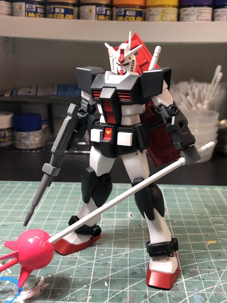 フル武装プロトタイプガンダム(*'ω'*)この段階で擦れによる塗装剥げが起き、ガン萎え中(･･;)なのはヒミツ…