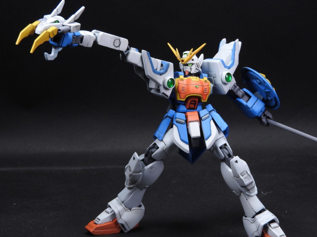 ドラゴンハング。元がジーエルアルトロンなのでそのギミックを生かしつつシェンロンガンダムのフォルムになるようにパーツの加工を行い装着してます。