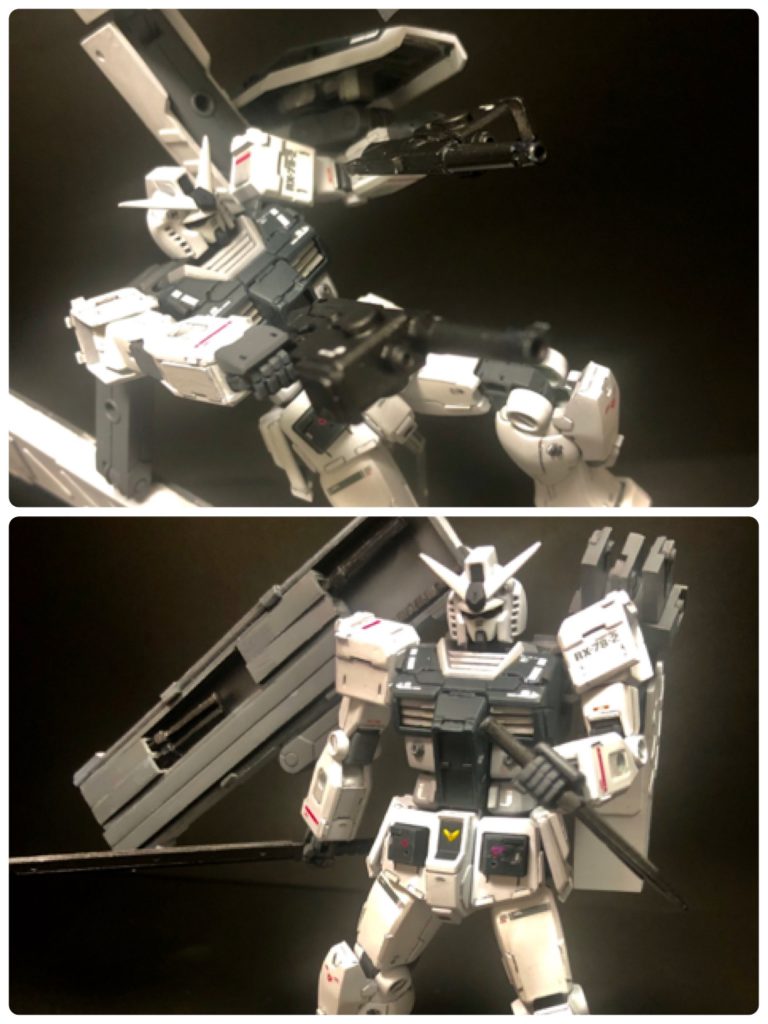 銃と剣をそれぞれ装備させてみました。EGはいじりがいのある良いキットですね。