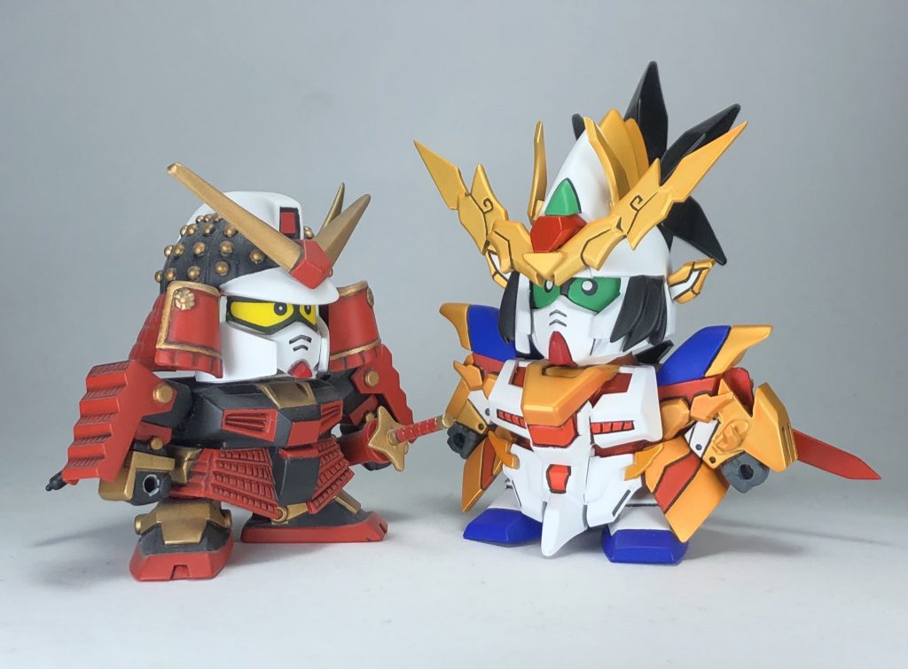 先輩の武者ガンダムと。ちょっとデカすぎた笑