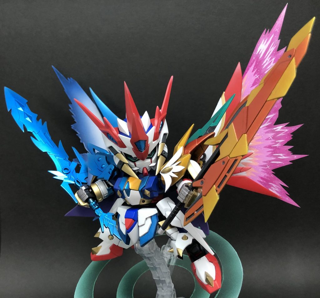 名も無き嵐虎剣嵐虎剣に合わせて肩アーマーの色を変更しました。フェイスっぽいエンブレムも追加してハイネデスティニーっぽくしました。