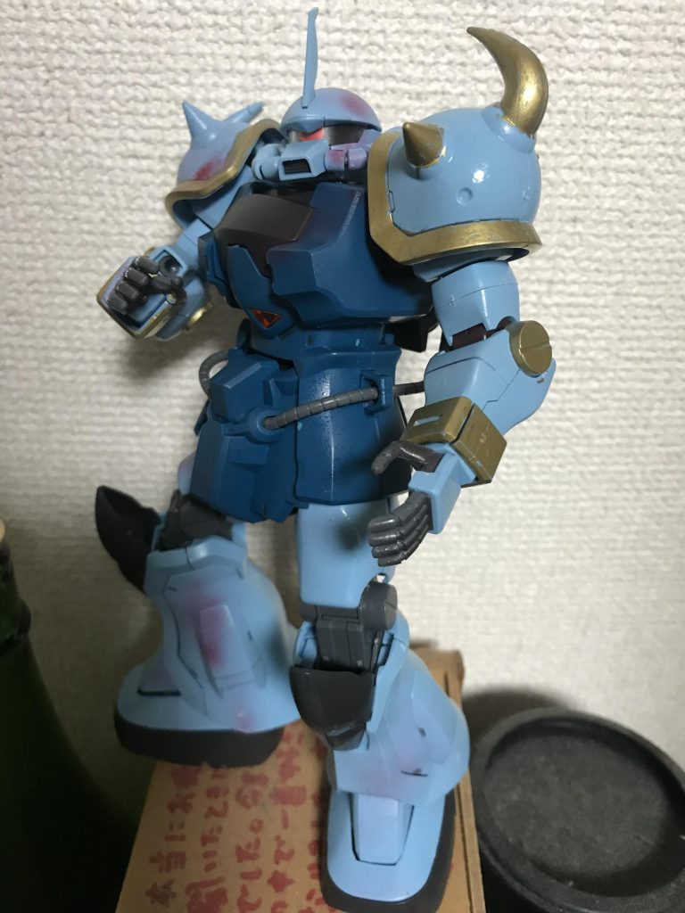 血飛沫を浴びた世紀末の強敵(とも)をイメージしました。これからもっと汚しを入れて近づけます。