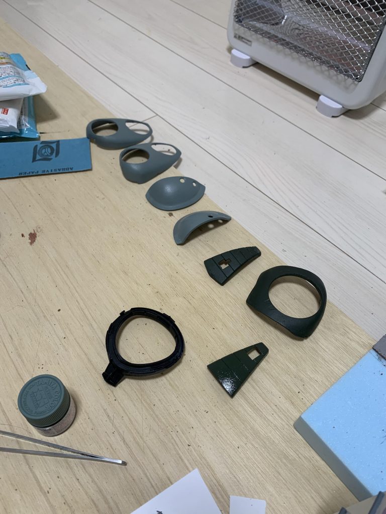 制作中の写真全然撮ってなかった...一応鋳造表現してるとこです。(わかんねぇよ 