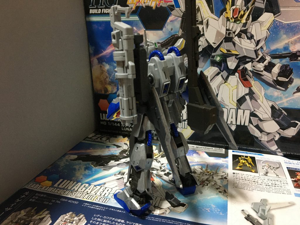 全体像2パックについては、百式改、量産化百式改の特徴を参考にして、ガンプラバトルアームアームズ、バインダーガン、カスタマイズキャンペーン2018のBのビームガトリングで構成しました。