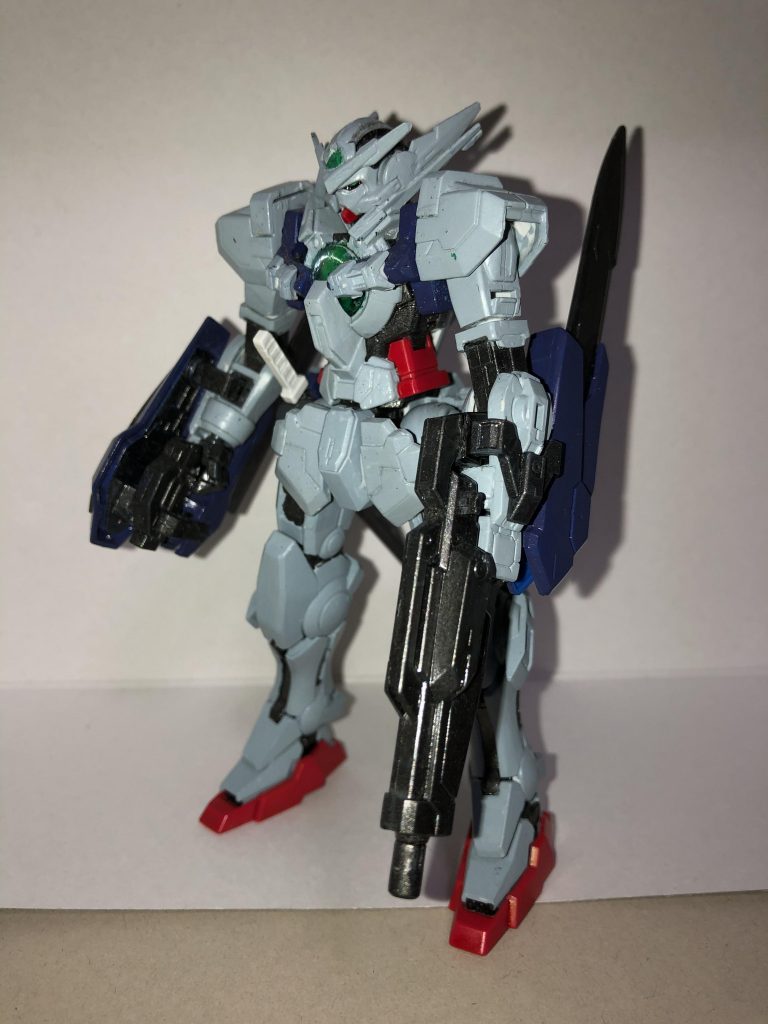 逆からです。いつだったか、GNビームライフルとプロトGNソードを一体化させたアストレアを載せてる人がいて参考にさせていただきました。右のGNソードと二丁撃ちが出来るし、二刀流で格闘も出来てしまう。