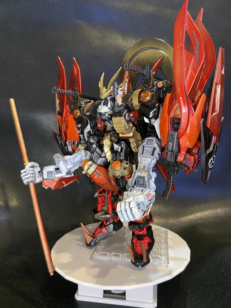 金剛力士像味が垣間見えたら嬉しいショット。某協会会長ぽく戦いたいイメージ。棍をもう少しちゃんとこだわれば良かったと反省