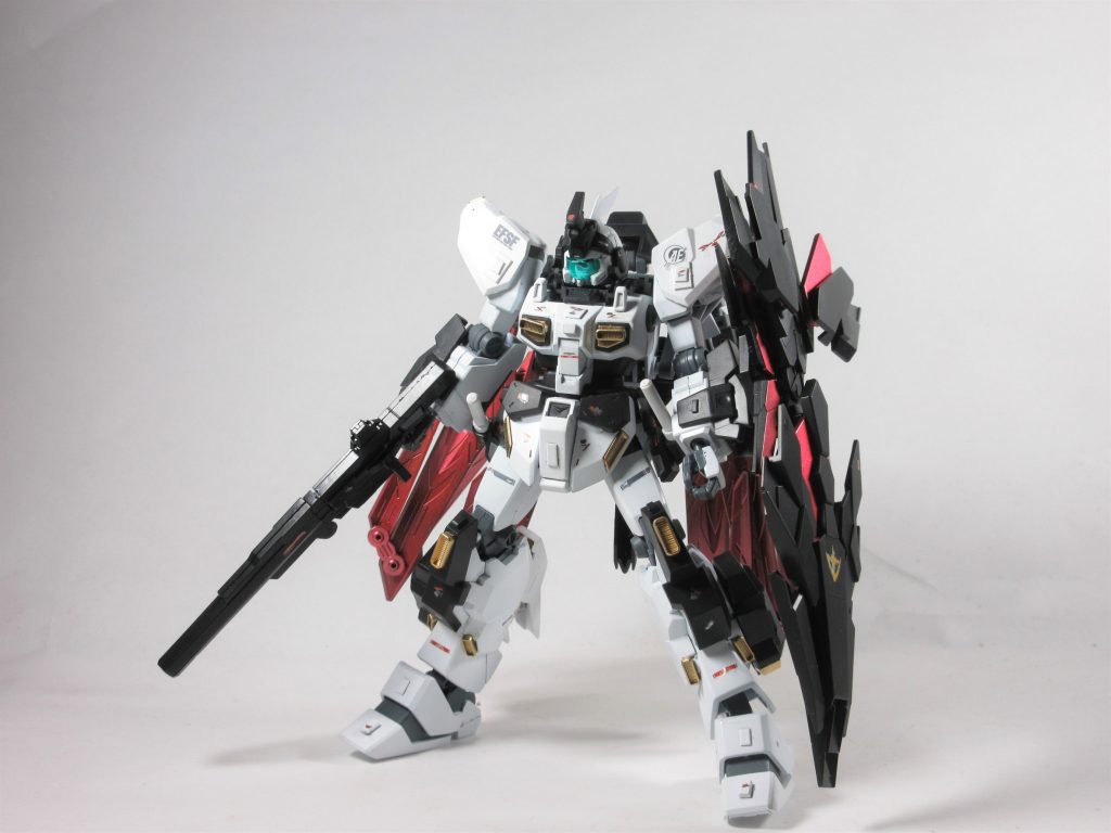 機体設定ペイルライダーデイドリーム形式番号RX-96PRDDW全高19.5m本体重量27.6t全装備重量51.4tジェネレーター出力2.990kw装甲材質ガンダリム合金スラスター推力107.200kg本機はA.E社の技術部門が秘密裏に開発した機体で、連邦のUC計画の鍵を握る機体RX-0ユニコーンガンダムに搭載されるNT-Dの実験機として製造された。形式番号上はペイルライダーとされているが既にこの頃には型落ちの機体であることから機体の殆どのパーツはジェスタのものを使用しており胸部や機体各部にサイコフレームも使用されており、見た目のみがペイルライダーに似ているだけで厳密に言えば全く違う機体となっているが開発陣の強い希望によりペイルライダー系列として扱われるようになった。兄弟機には同じユニコーンガンダムの実験機として開発されたシナンジュスタインがいるが、あちらは人間が扱うことを前提としておらず、機体性能の限界を突き詰めた機体であったことに対して本機は一般のパイロットでニュータイプと渡り合うことを目的としており、機体性能自体はシナンジュスタインと比べて低いものの高水準な性能であり本機に搭載されたプロトタイプNT-Dによりシステムが演算した機体制御をパイロットに指示しインテンションオートマチックシステムによる思考操作で最適解をそのまま機体の挙動に反映することで未熟なパイロットであっても機体性能を十分に性能を引き出すことで圧倒的な戦闘力を発揮しておりノーマルパイロットにニュータイプと渡り合えるだけの戦闘力を持たせるという本来の目的は達成された。また基本的なフレームはジェガン系統を採用している都合上連邦軍およびユニバーサル規格の装備を装着可能な点や各部パーツに互換性があり実験機ながら整備面もかなり都合の良い機体であり、そのことからも本機は量産化が視野に入れられた事と兵器としての優秀さが伺える武装面ではベースとなったジェスタとは異なり短時間での作戦行動を重視されることから継戦能力よりも火力に優れた武装を多く装備する他、バックパックに設けられたハードポイントにより状況に合わせて様々な武装を選択可能な柔軟性をもち、特殊武装として頭部のブレードパーツは敵意などをキャッチする受信アンテナとしての役割を持つ。総じて本機は実験機ながら元々の機体性能の高さと搭載されたシステムによって凄まじい戦闘力を持つ機体へと仕上がり、相対したものを駆逐する悪夢のような死の騎士として生まれ落ちた。しかしこの機体のデータはAE社内でも極秘裏に作られた為関係者やスタッフも限られた人物のみであり、更に実験中に強襲してきた袖付きの特殊部隊Aqoursとの交戦の際にリーリエ・ズールと相打ちとなり機体ごと失われてしまい、更に関係者もほとんどが消息不明となり誰も知らない歴史の中に埋れてしまったが仮にこの技術が失われなかったとしたら本機のシステムによってニュータイプという存在は撲滅されていたかも知れない。機体名のデイドリームはマリ・オハラによってつけられており、重力下での試験運用の際プロトタイプNT-Dを発動した際に起こる強制排熱により機体周辺が陽炎のように揺めいた情景が現実からあまりに乖離していたことからつけられている。パイロットは連邦軍所属のツシマ・ヨシコ少尉、本来は別のパイロットが選ばれていたがマリ・オハラ技術顧問とセイラ・カヅノによって(実験の為に)託される。この機体に乗ったことによって彼女の運命は捻れてゆくことを今はまだ誰も知らない…