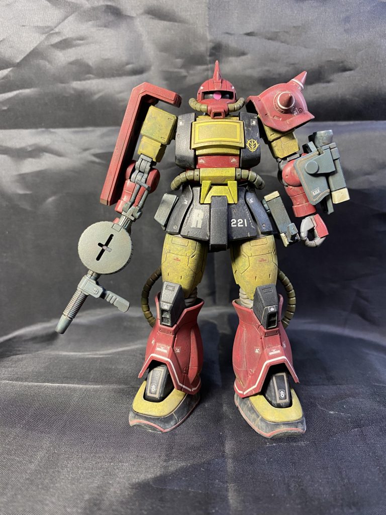 前より。いつものオリジン系キットの製作方法と同じレインボー迷彩を下地にした筆塗りです。