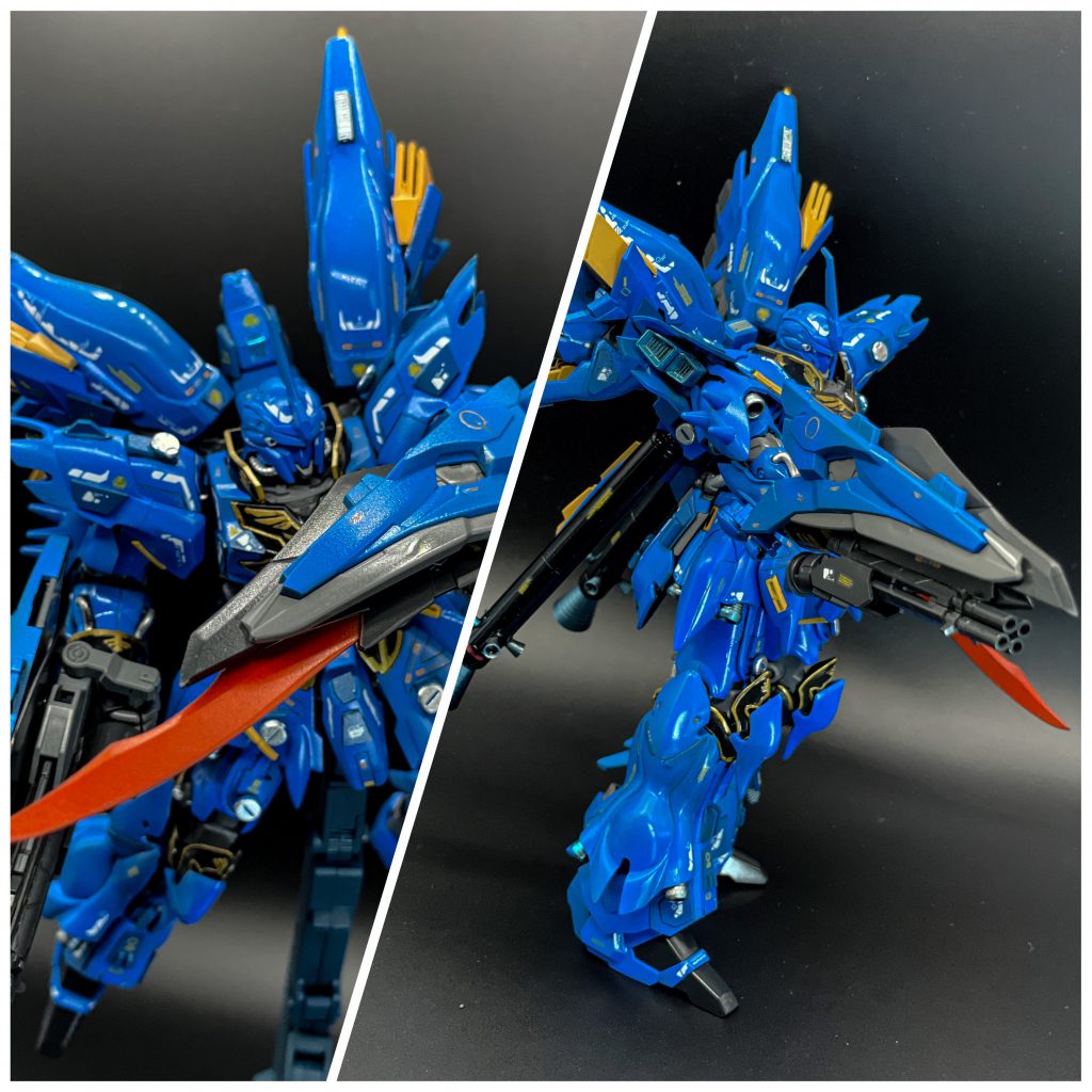 半月状態もガトリングとサーベルでよりグフカスみたいなモチーフに見せることもできます!( ´ ꒳ ` )ノ