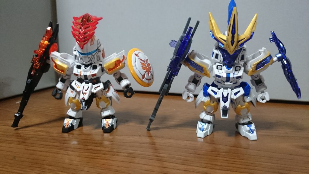 夏候淵&夏候惇比較～……&訂正数日前に投稿した夏候惇トールギスIII、一部箇所を塗り忘れ・塗りミスしてましたー！！すんませんしたー！！