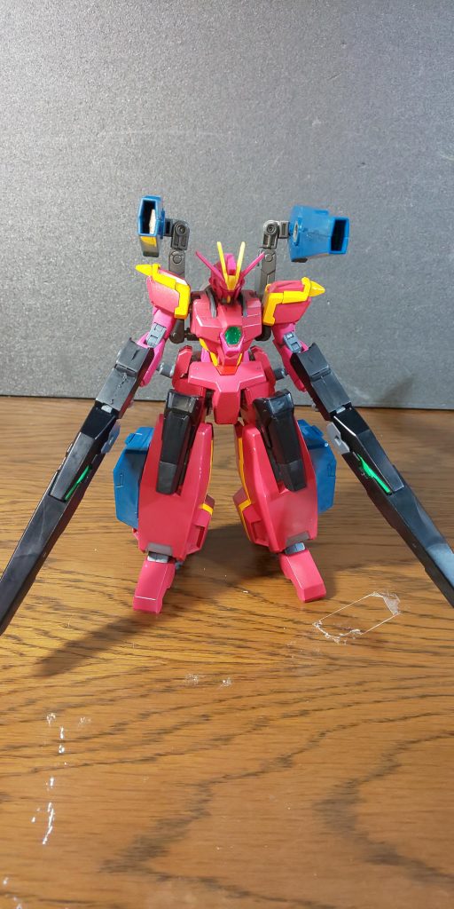 メテオガンダムインパルスベースにセラヴィーの下半身、武装をプラス。 