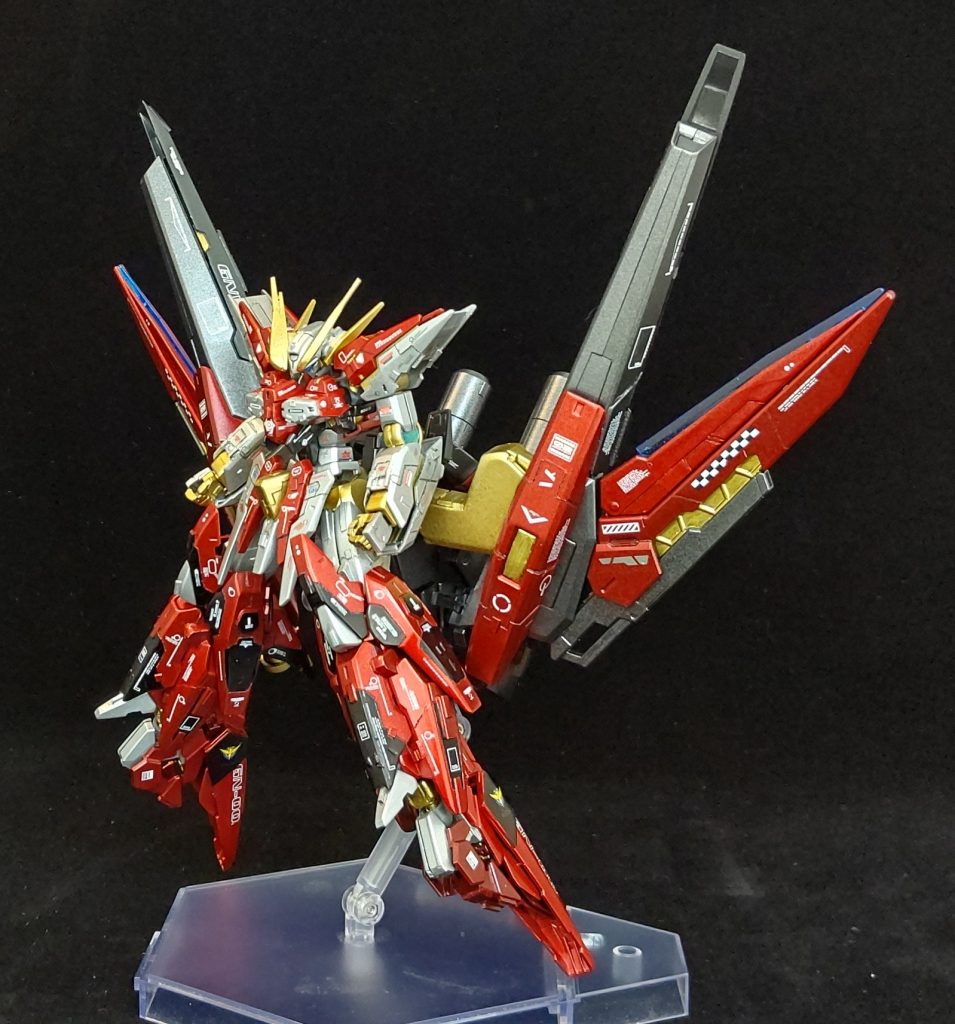 まずは正面です!使用キットは、HGガンダムハルートHGガンダムザラキエルHGガンダムテルティウムHGガンダムAGE2マグナムHGクシャトリヤです!