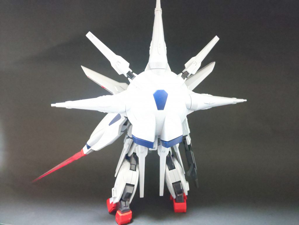 背中のドラグーンシステムは円形のスジボリだけだったので追加しました。光で見えないですが・・