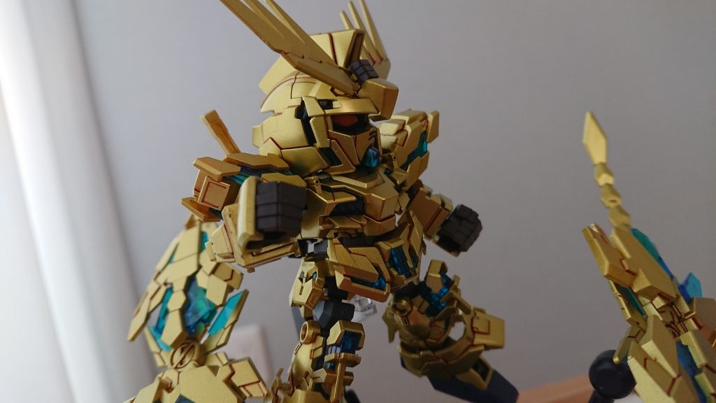 イエローゴールドで塗装しました。みなさんもたまにSDを作りたくなりませんか？