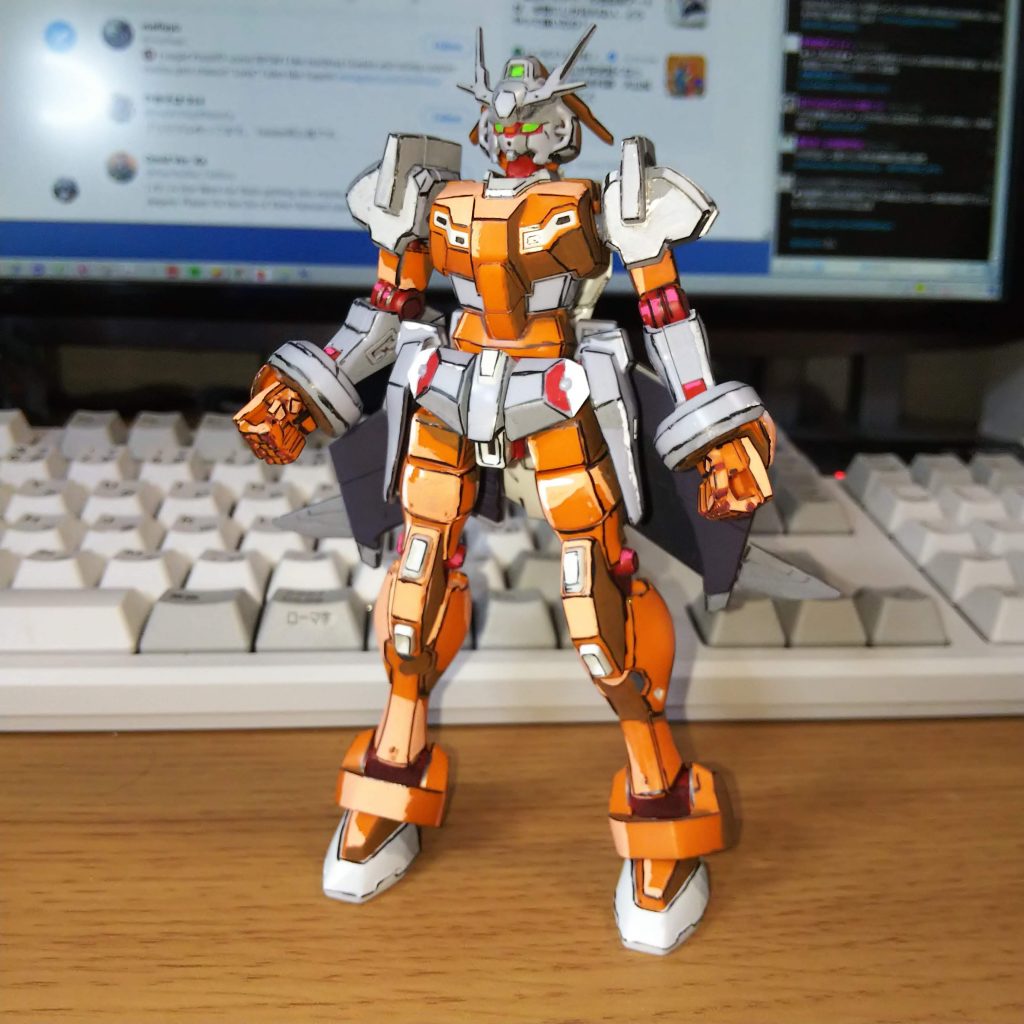 ハイライトと影を塗り、エッジのペン入れ中。