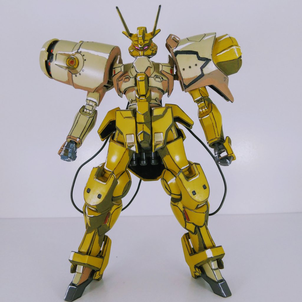 成形色を生かし、アクリルガッシュ、筆ペン、マーカーペン、ミリペンで塗りました。