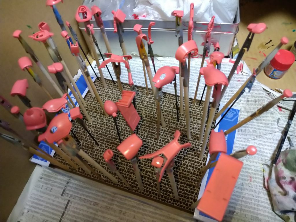 筆塗り＋エアブラシ