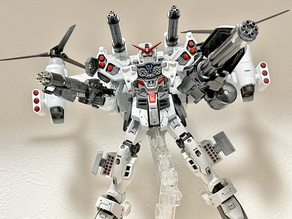 一斉射撃はやはりロマンです。以上、ＨＧヘビーアームズの改造機でした。