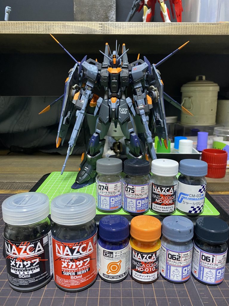 塗料です。フレームはメカサフのスーパーヘビィとヘビィを混ぜたものを使用しています。ご覧いただきありがとうございました( •̀ᴗ•́ )/