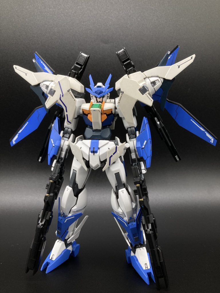 正面ショット後述の工作以外にも削り込みや各部モールドパーツで穴埋めしてます。