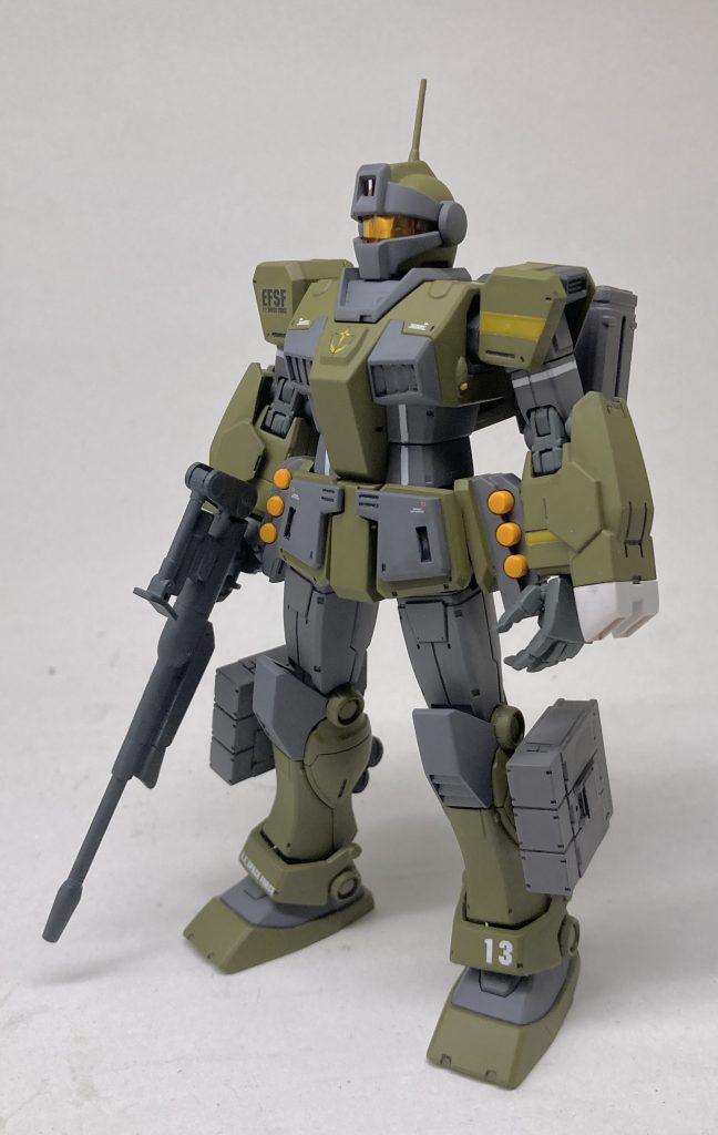 ジムスナイパーカスタム。装備追加してさらに重装備にしました。