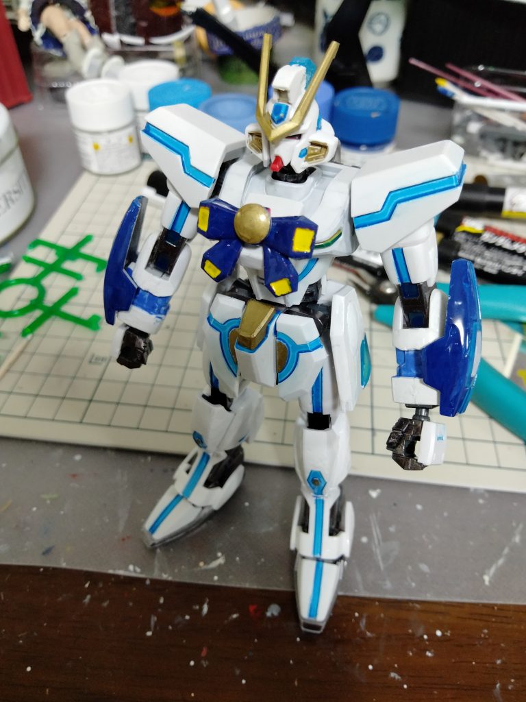 ノーベルのリボン型ブースターや、エクストリームガンダムのクリアパーツを追加してます。