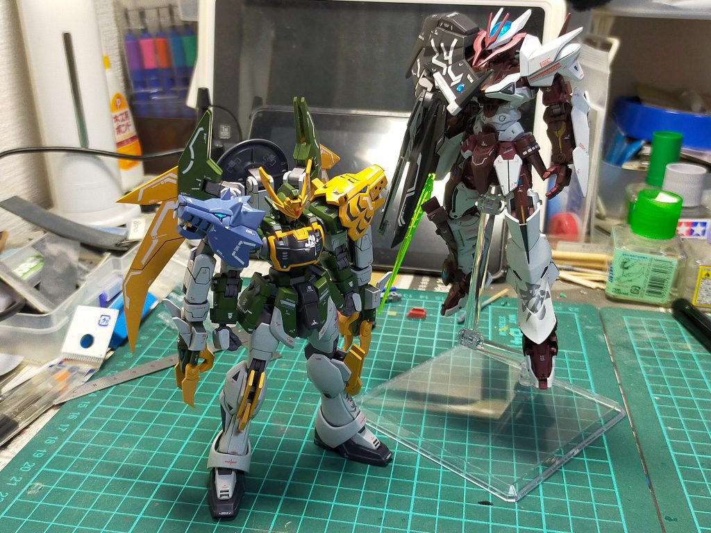 制作工程とかは残してませんが、以前制作したノーネイムアストレイとのツーショット。