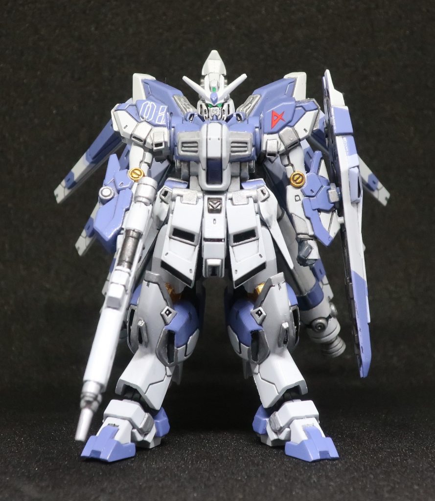 アーティファクト塗装もついに最後の5機目となりました。最初は適当に作っていたのが1つ作るごとに手を入れる部分が増えて、このHi-νでは(一部処理が甘いですが)ほぼすべての合わせ目を消し、後ハメ加工までやりました。