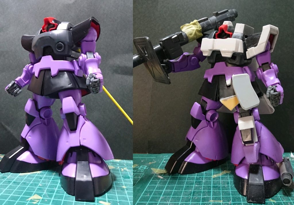 プラ材のみでMGドムを拡張しています。