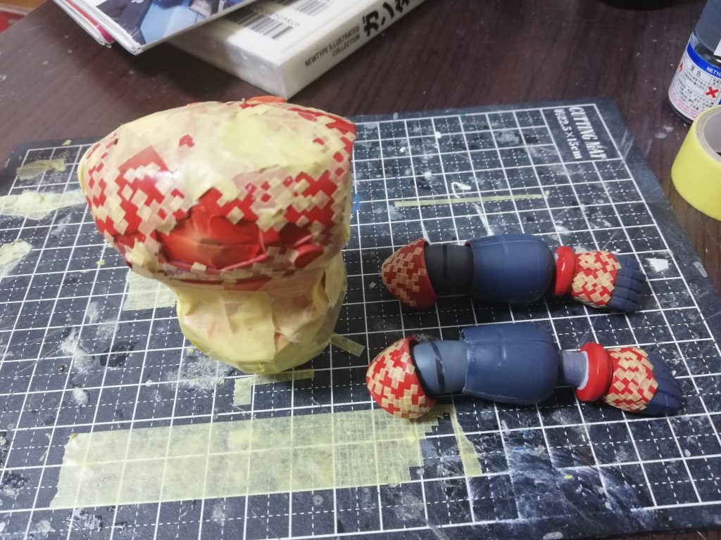 無改造故、塗装はマスキングをチマチマやってました。