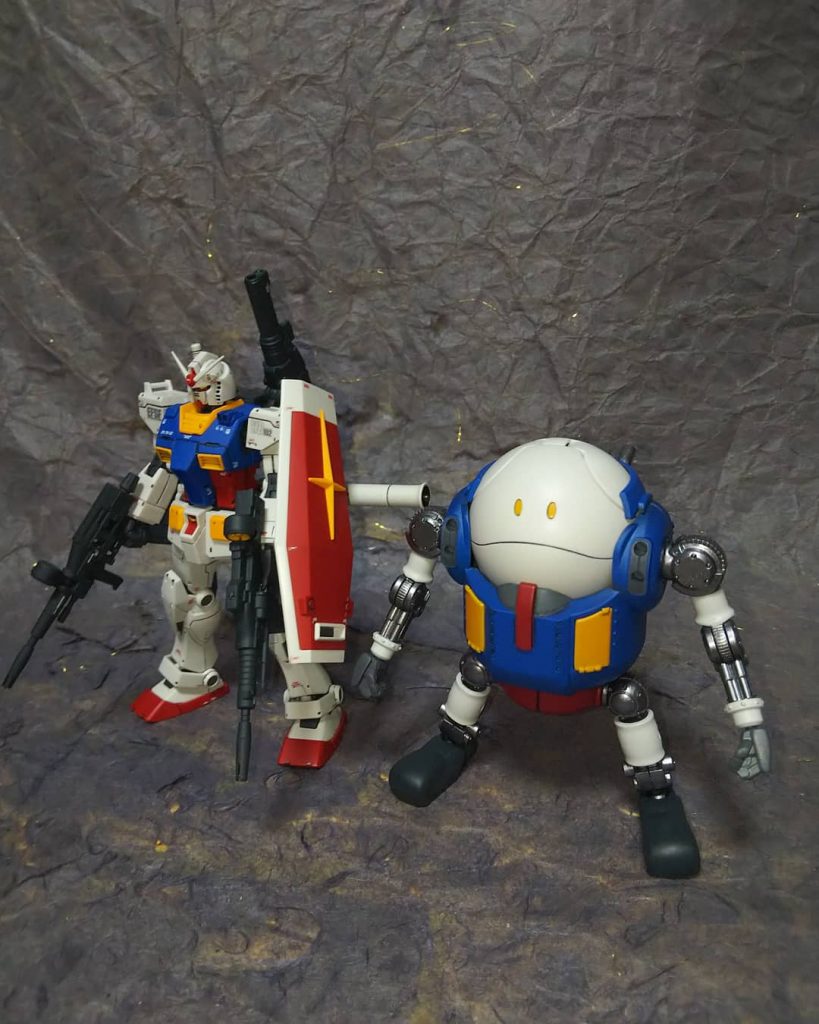 HGオリジン版ガンダムとツーショット
