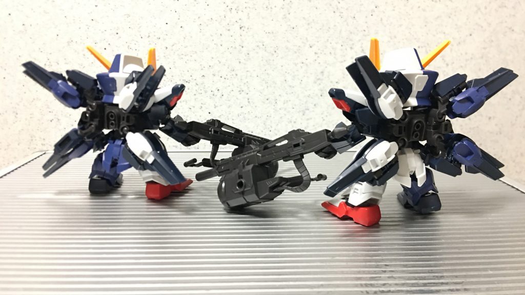 ダブルのバックショット。