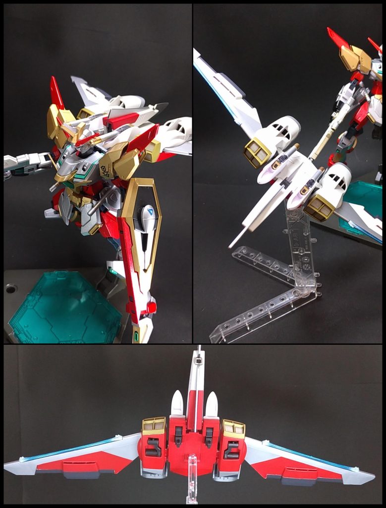 ファトゥム01は騎士のマント風に上部(表側)は白、下部(裏側)は赤く塗装しました。