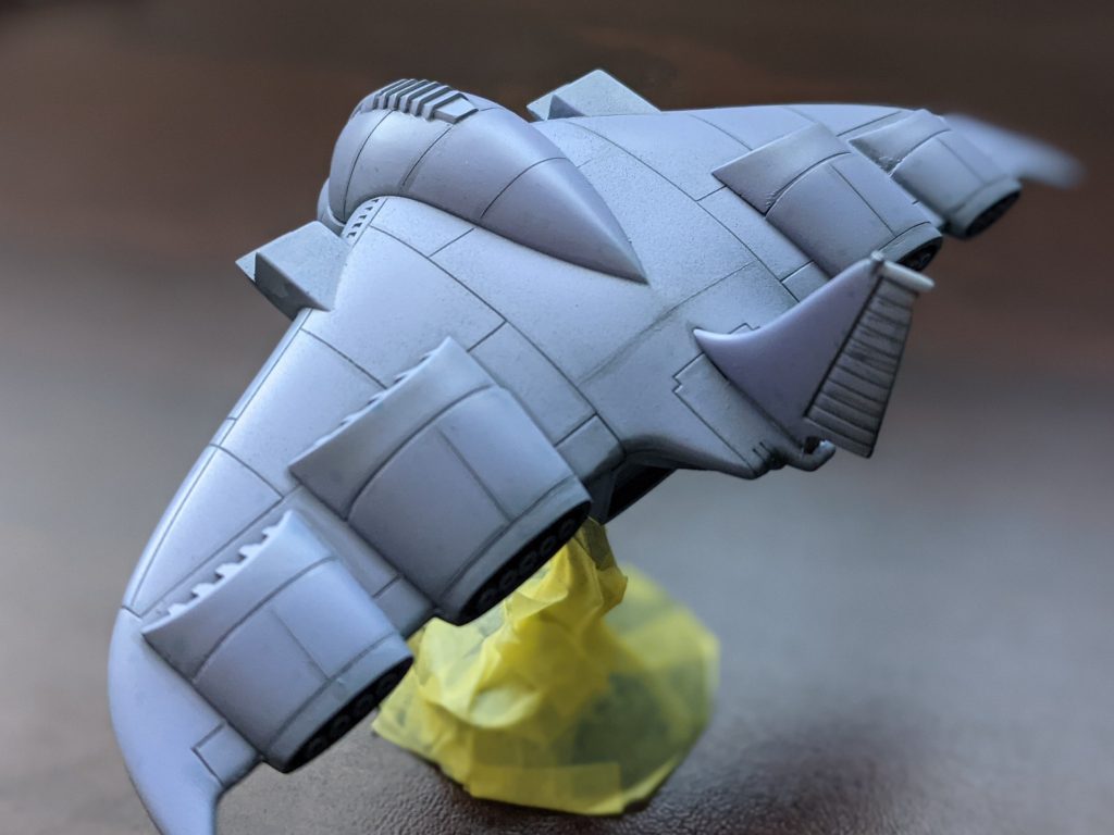 エアブラシで塗った後。